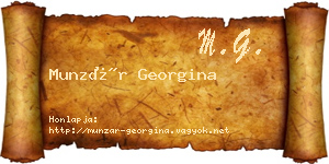 Munzár Georgina névjegykártya